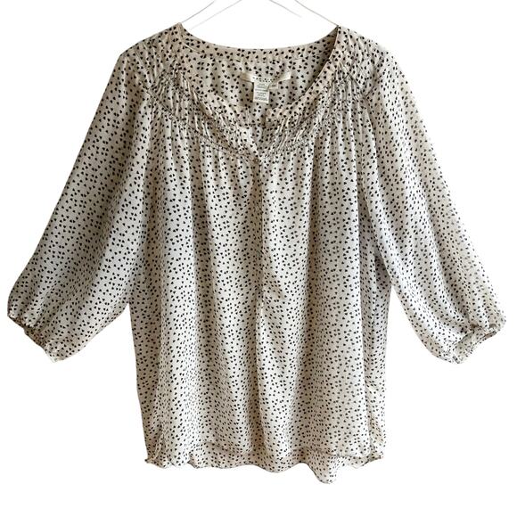 Max Studio Woman Heart Print Chiffon Blouse Size 3X - Picture 14 of 14